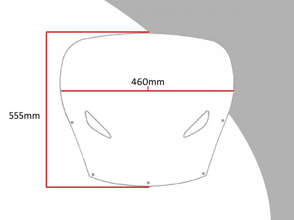 Powerbronze Verkleidungsscheibe Spoiler / Tourenform 