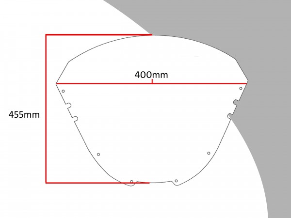 Powerbronze Verkleidungsscheibe Spoiler / Tourenform YAMAHA FZR 1000 EXUP