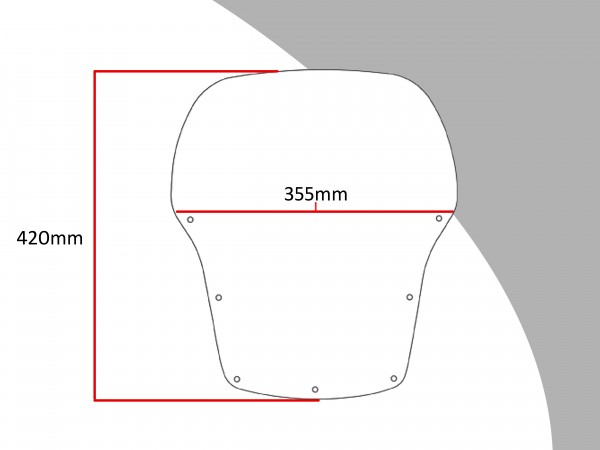 Powerbronze Verkleidungsscheibe Spoiler / Tourenform 