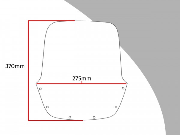 Powerbronze Verkleidungsscheibe Spoiler / Tourenform 