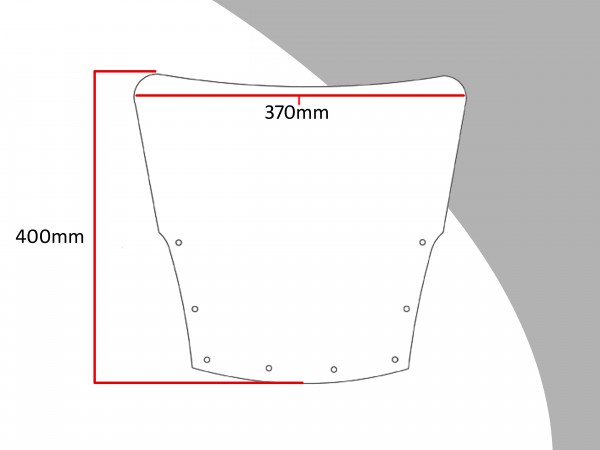 Powerbronze Verkleidungsscheibe Spoiler / Tourenform KAWASAKI GPZ 1000 R