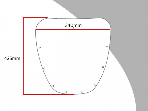 Powerbronze Verkleidungsscheibe Spoiler / Tourenform 