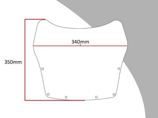 Powerbronze Verkleidungsscheibe Spoiler / Tourenform HONDA CBX 550