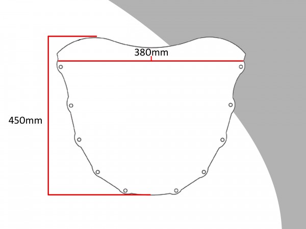 Powerbronze Verkleidungsscheibe Spoiler / Tourenform KAWASAKI ZXR 750 L-M