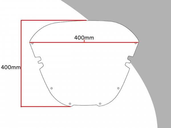 Powerbronze Verkleidungsscheibe Spoiler / Tourenform 