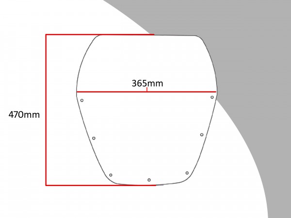 Powerbronze Verkleidungsscheibe Spoiler / Tourenform 