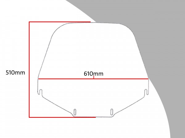 Powerbronze Verkleidungsscheibe Spoiler / Tourenform 