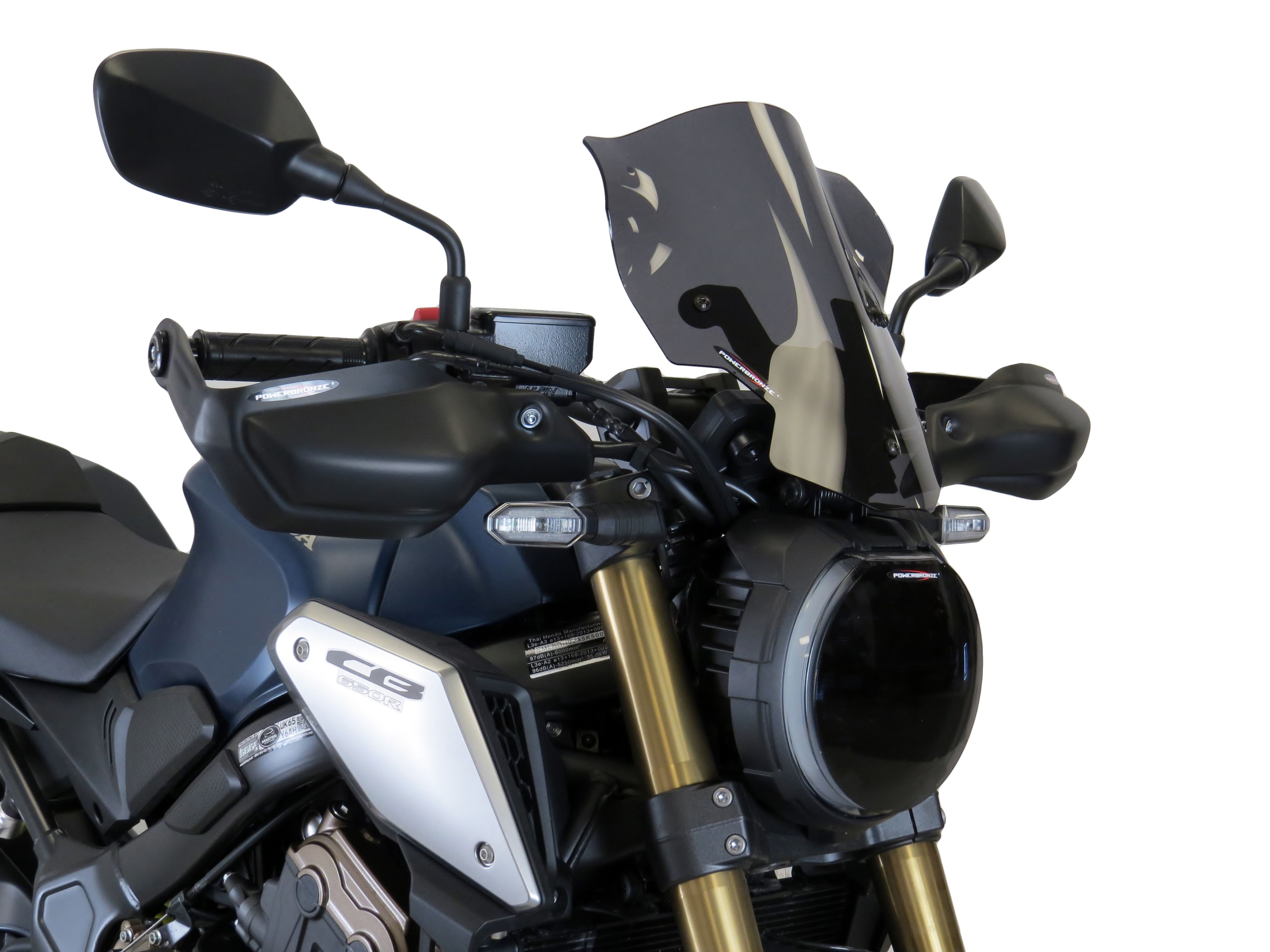 Windschild Scheinwerfer Honda CB 650 R 2019 315mm hoch Powerbronze