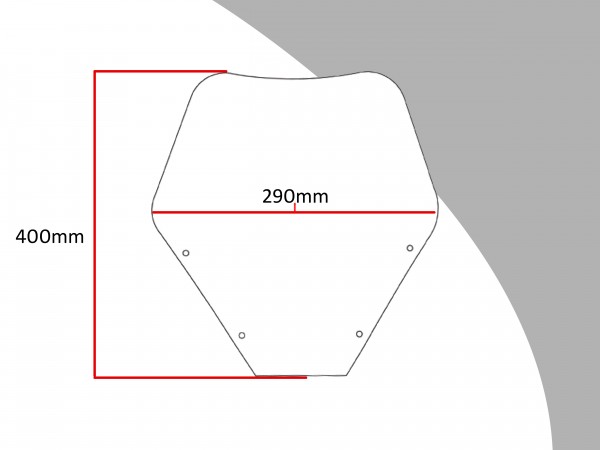 Powerbronze Verkleidungsscheibe Spoiler / Tourenform TRIUMPH