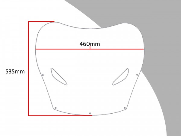 Powerbronze Verkleidungsscheibe Spoiler / Tourenform 
