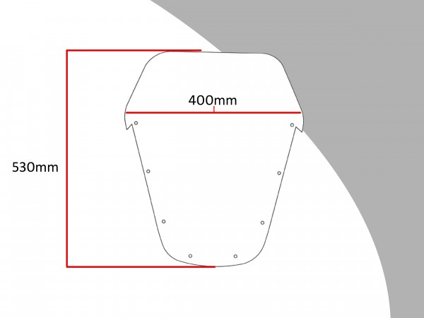 Verkleidungsscheibe Spoiler / Tourenform YAMAHA FJ 1200 88-90