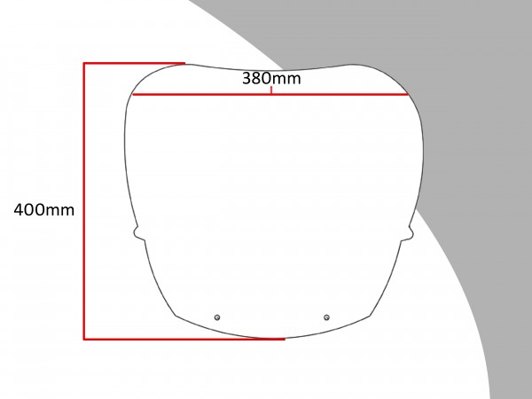 Powerbronze Verkleidungsscheibe Spoiler / Tourenform 