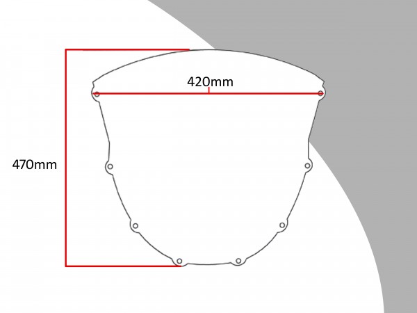 Powerbronze Verkleidungsscheibe Spoiler / Tourenform 