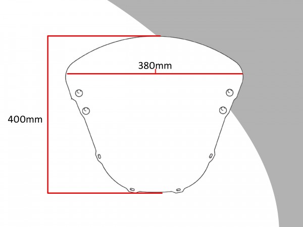 Powerbronze Verkleidungsscheibe Spoiler / Tourenform HONDA CBR 900 RR