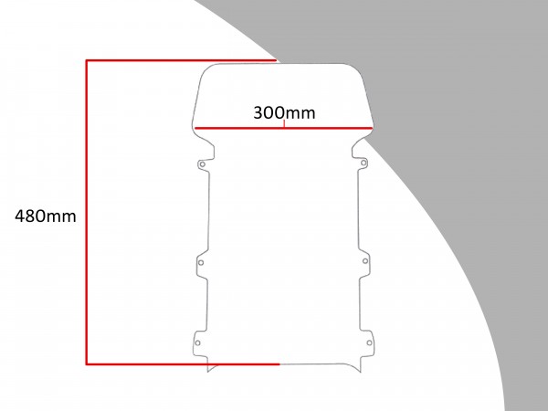Powerbronze Verkleidungsscheibe Spoiler / Tourenform