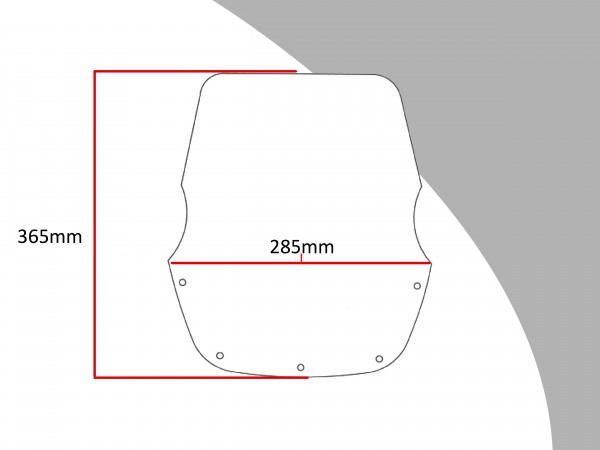 Powerbronze Verkleidungsscheibe Spoiler / Tourenform 