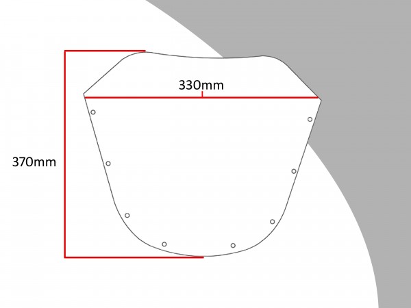 Powerbronze Verkleidungsscheibe Spoiler / Tourenform 