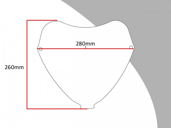 Powerbronze Verkleidungsscheibe Spoiler / Tourenform 
