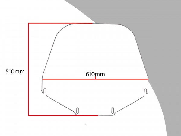 Powerbronze Verkleidungsscheibe Spoiler / Tourenform 