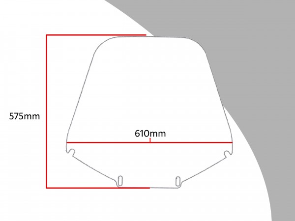 Powerbronze Verkleidungsscheibe Spoiler / Tourenform 