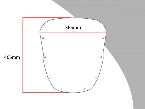 Powerbronze Verkleidungsscheibe Spoiler / Tourenform KAWASAKI ZX6-R F1-F3