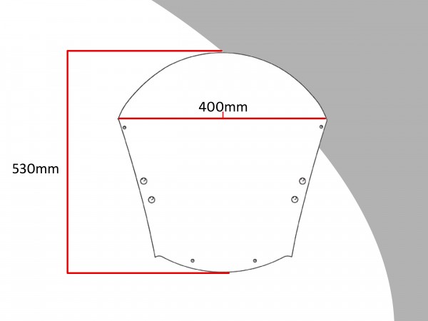 Powerbronze Verkleidungsscheibe Spoiler / Tourenform 