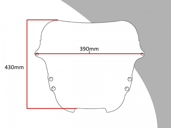 Powerbronze Verkleidungsscheibe Spoiler / Tourenform 