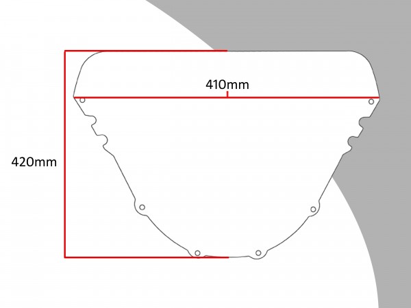 Powerbronze Verkleidungsscheibe Spoiler / Tourenform YAMAHA FZR 600 R